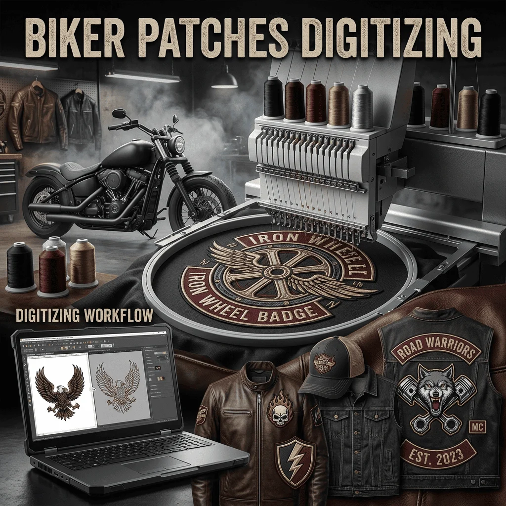 Biker Patch Digitizing