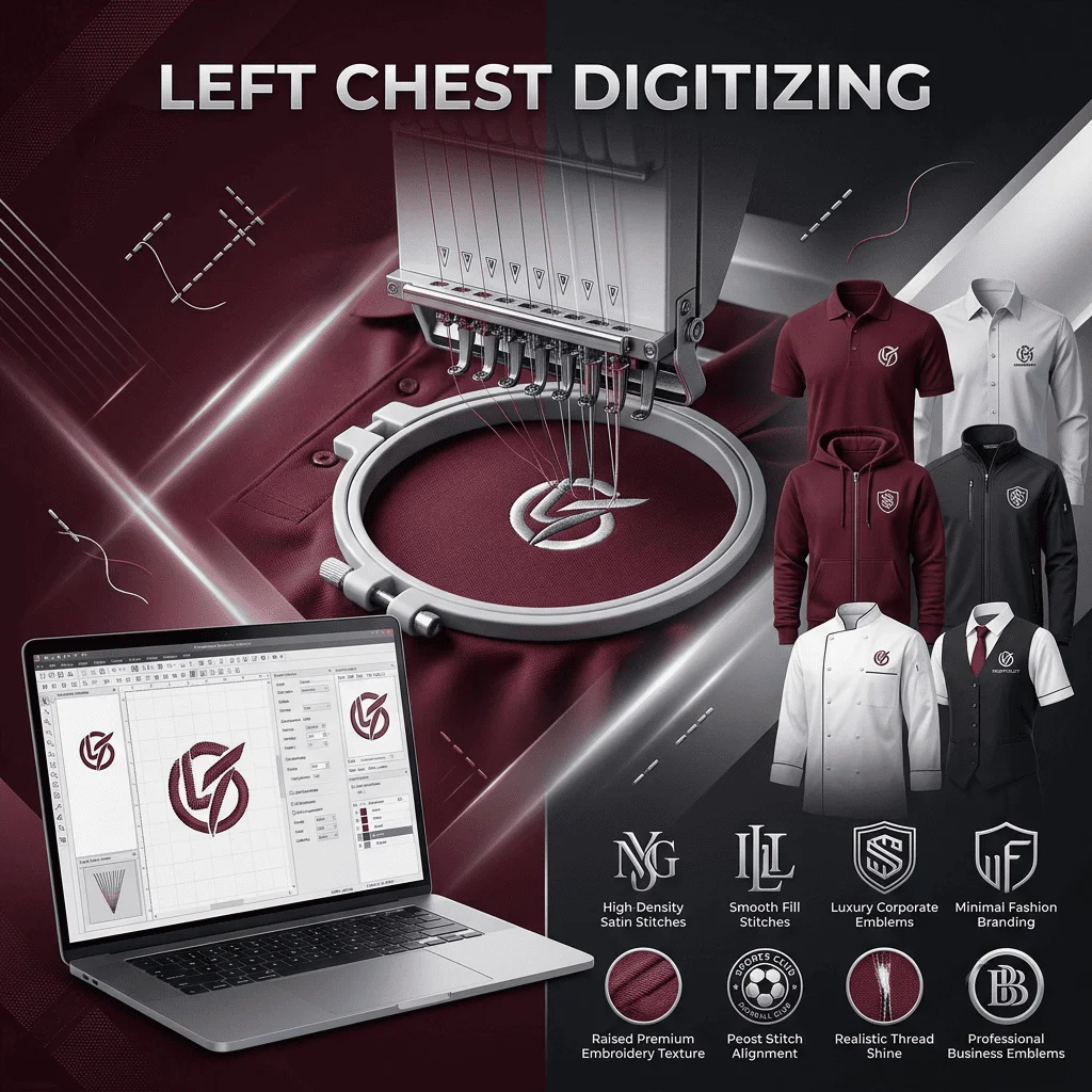 Left Chest Digitizing