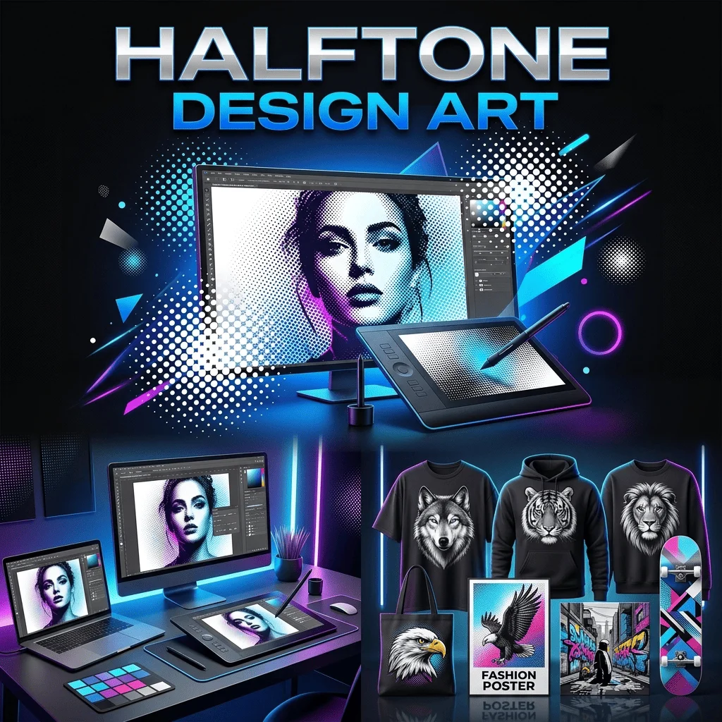 Halftone Design Art